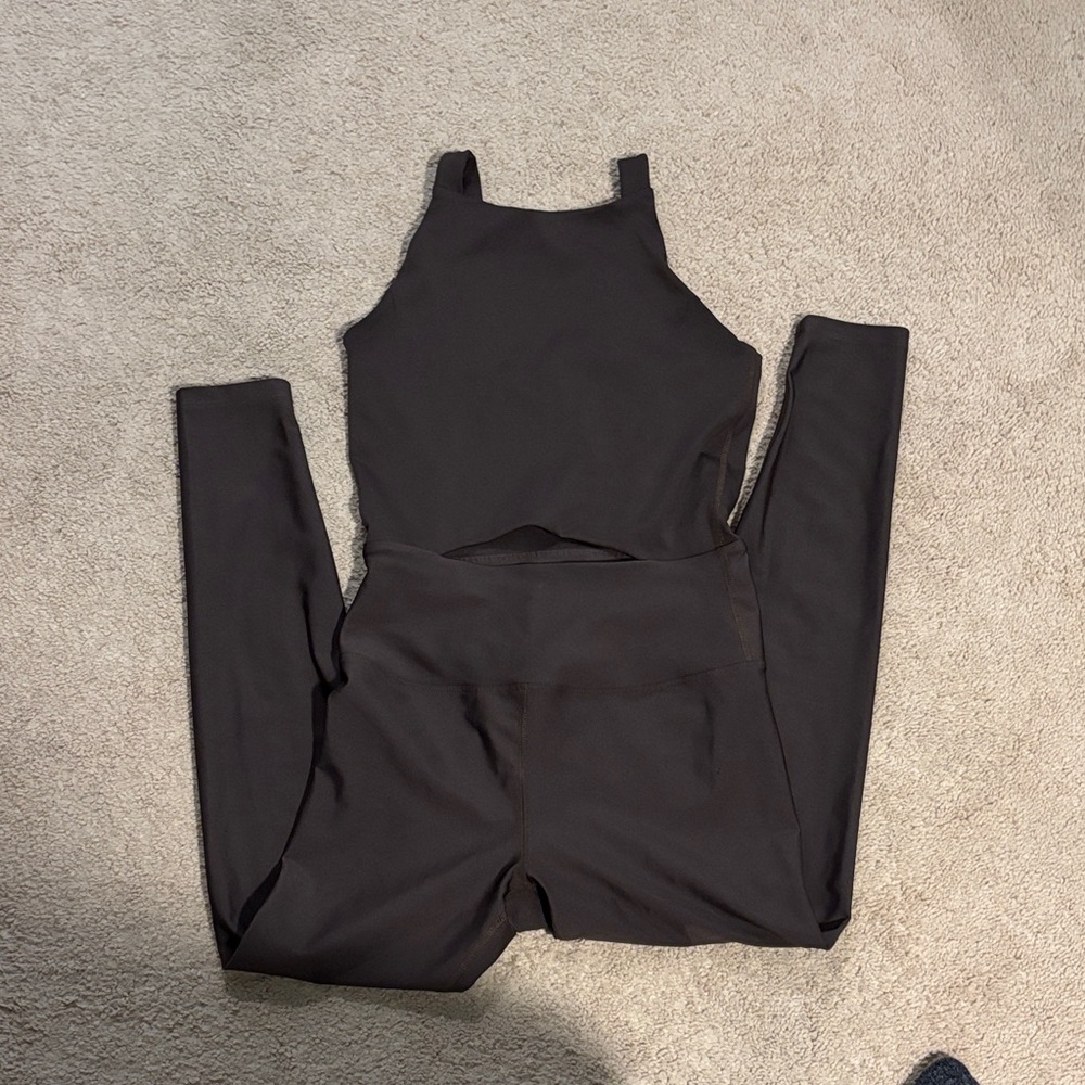 Chocolate brown year of ours cutout onesie.
